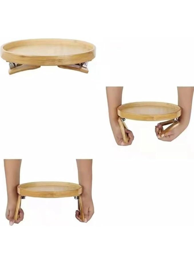 حامل متعدد الاستخدامات - حامل خشبي أنيق متعدد الأغراض، مثالي لتزيين غرفة المعيشة، وتقديم الوجبات الخفيفة، وحلول التخزين المدمجة، بتصميم قابل للطي لسهولة النقل. - Image 2